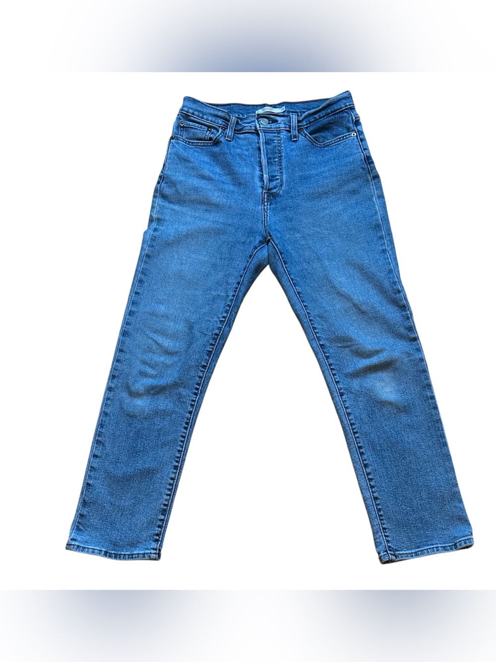 Levi’s Women’s Wedgie Straight High Rise Jeans W28 L27 Blue Modern Utility